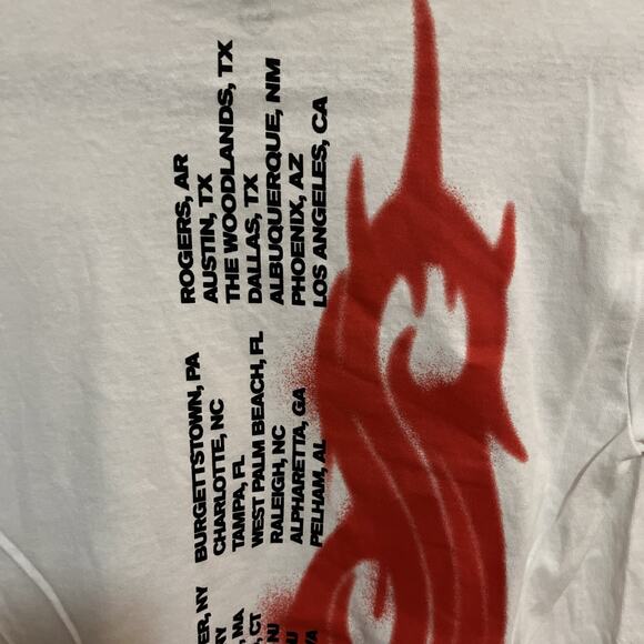 Slipknot Tour 2021 T-shirt White Tee Heavy Metal Thrash Small S - Picture 7 of 7